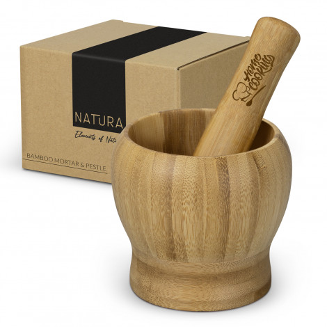 NATURA Bamboo Mortar and Pestle - Image 2