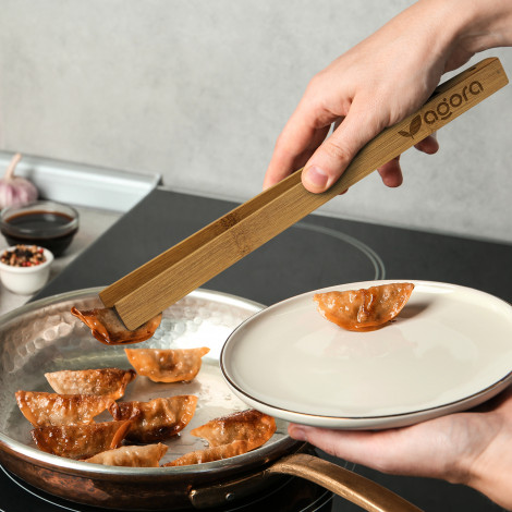 NATURA Bamboo Serving Tongs - Image 5