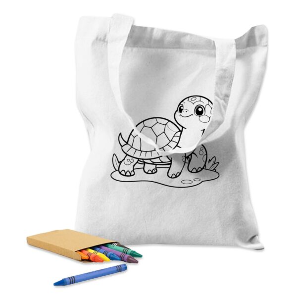 Colouring White Calico Bag No Gusset - Evergreen Merch