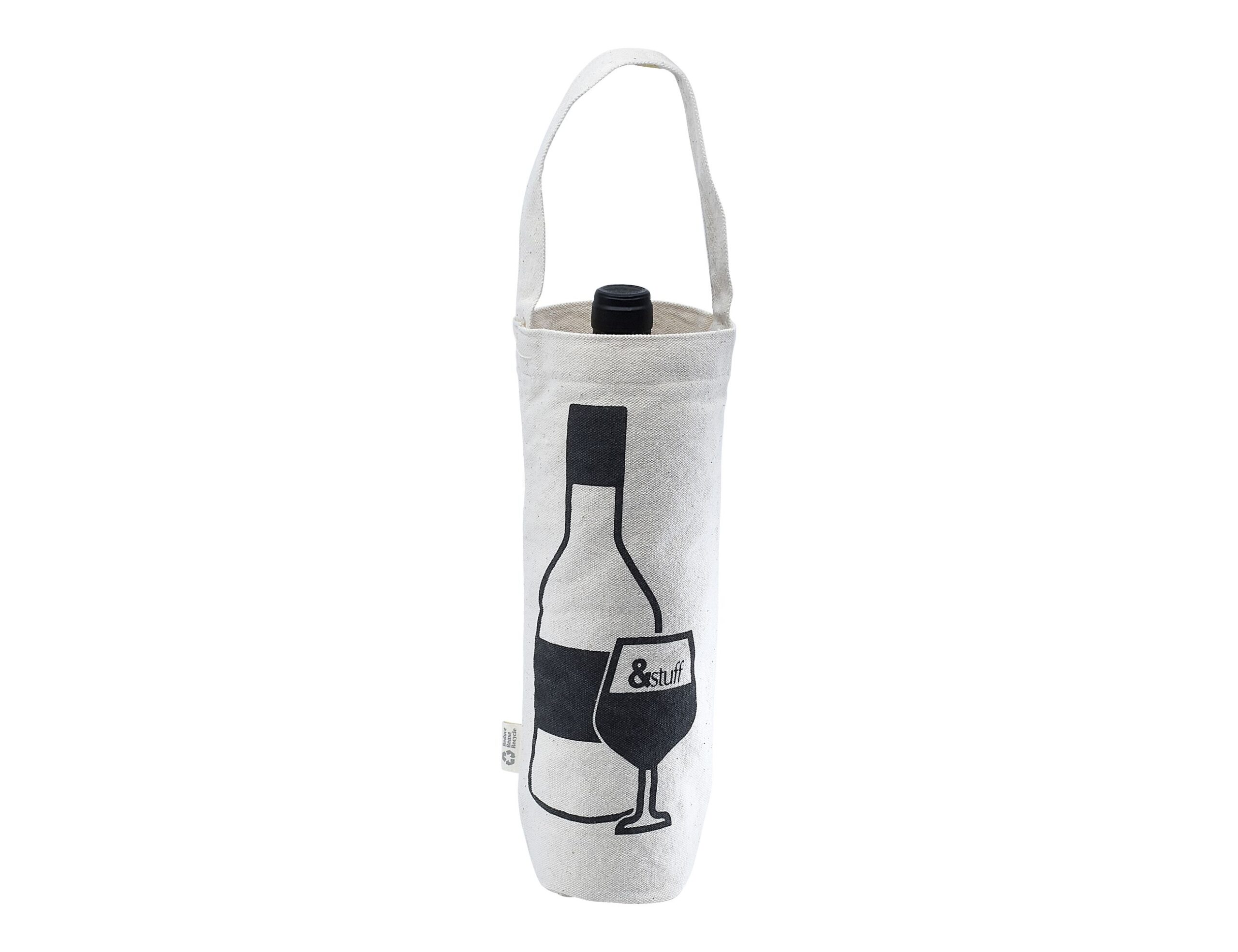 Calico Wine Bag 30cm x 16cm x 9cm - Image 4